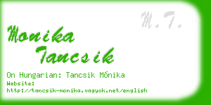 monika tancsik business card